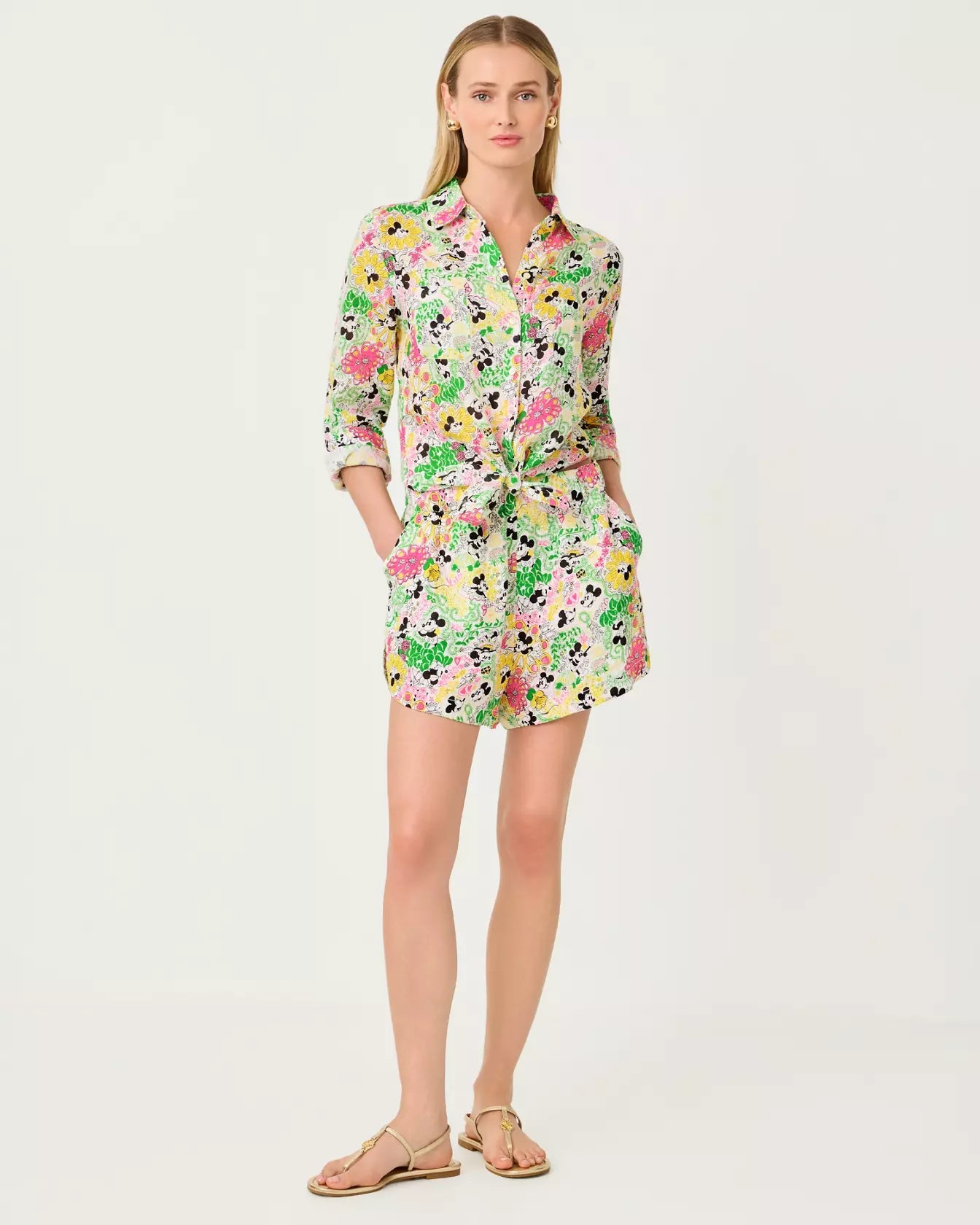 Sea View Button DownWomen - Tops - Tunics & ShirtsLILLY PULITZERThe Printed Peach Savannah