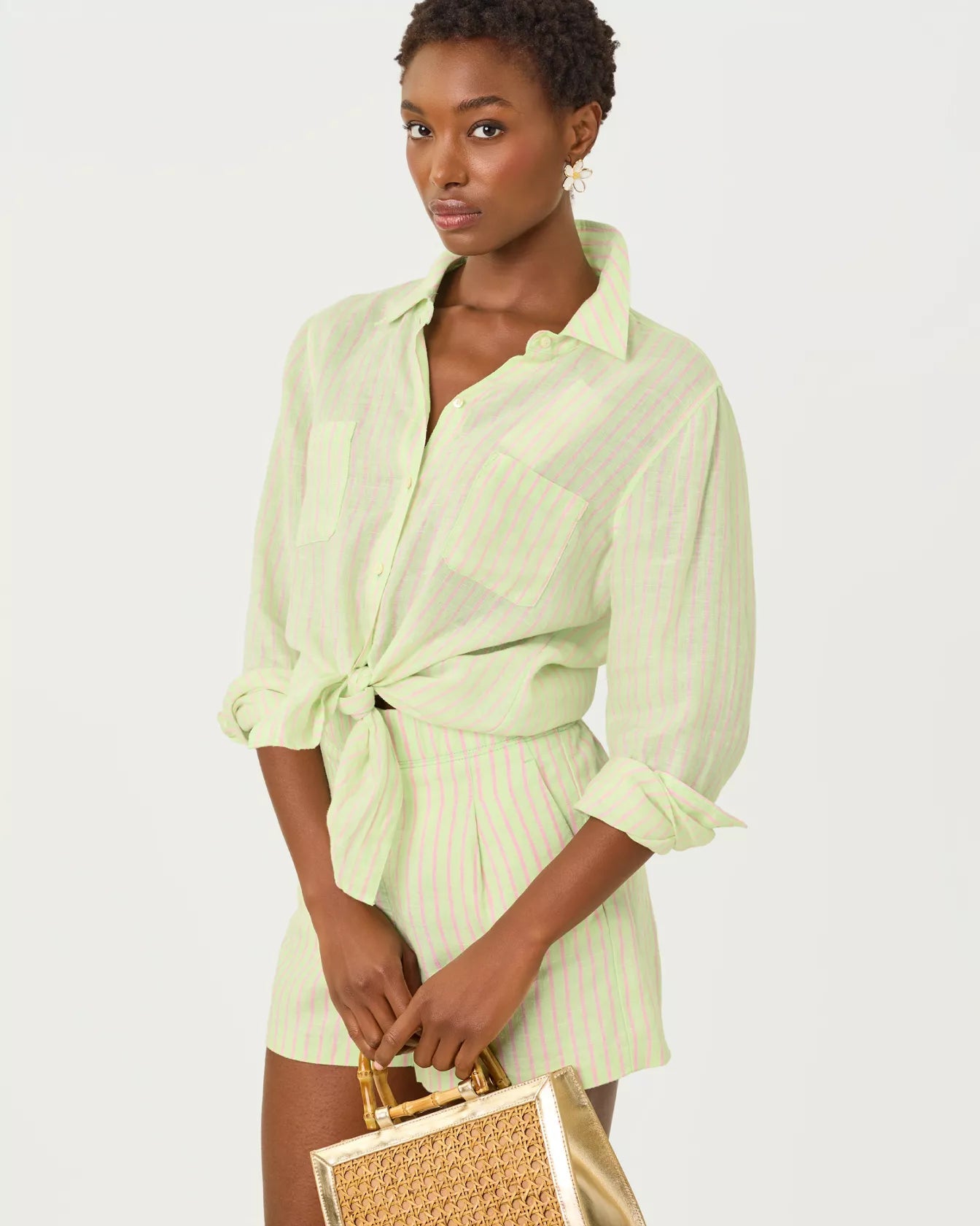 Sea View Button DownWomen - TopsLILLY PULITZERThe Printed Peach Savannah