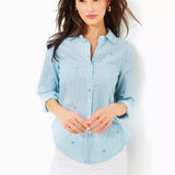 Sea View Button Down TopWomen - Tops - Tunics & ShirtsLILLY PULITZERThe Printed Peach Savannah