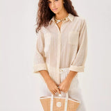 Sea View Button Down TopHeartland Retail ItemsLILLY PULITZERThe Printed Peach Savannah