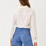 Sea View Linen Button Down ShirtWomen - Tops - Tunics & ShirtsLILLY PULITZERThe Printed Peach Savannah