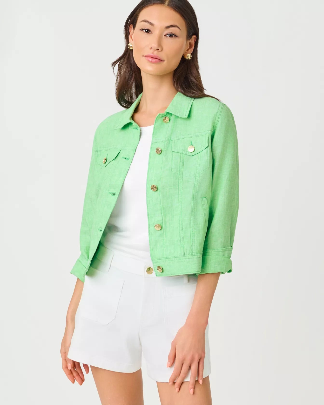 Seaspray Linen JacketLILLY PULITZERThe Printed Peach Savannah