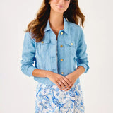 Seaspray Linen JacketWomens - RompersLILLY PULITZERThe Printed Peach Savannah