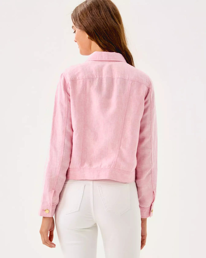 Seaspray Linen JacketWomens - RompersLILLY PULITZERThe Printed Peach Savannah