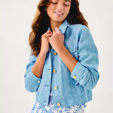 Seaspray Linen JacketWomens - RompersLILLY PULITZERThe Printed Peach Savannah