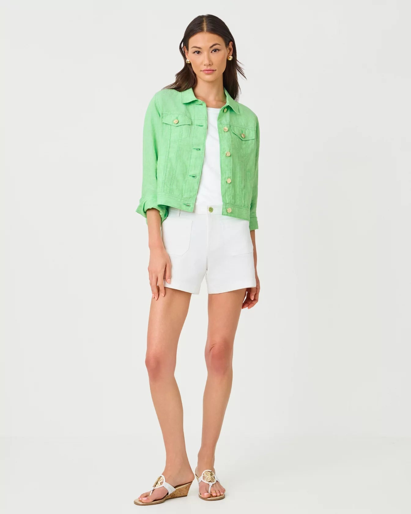 Seaspray Linen JacketLILLY PULITZERThe Printed Peach Savannah