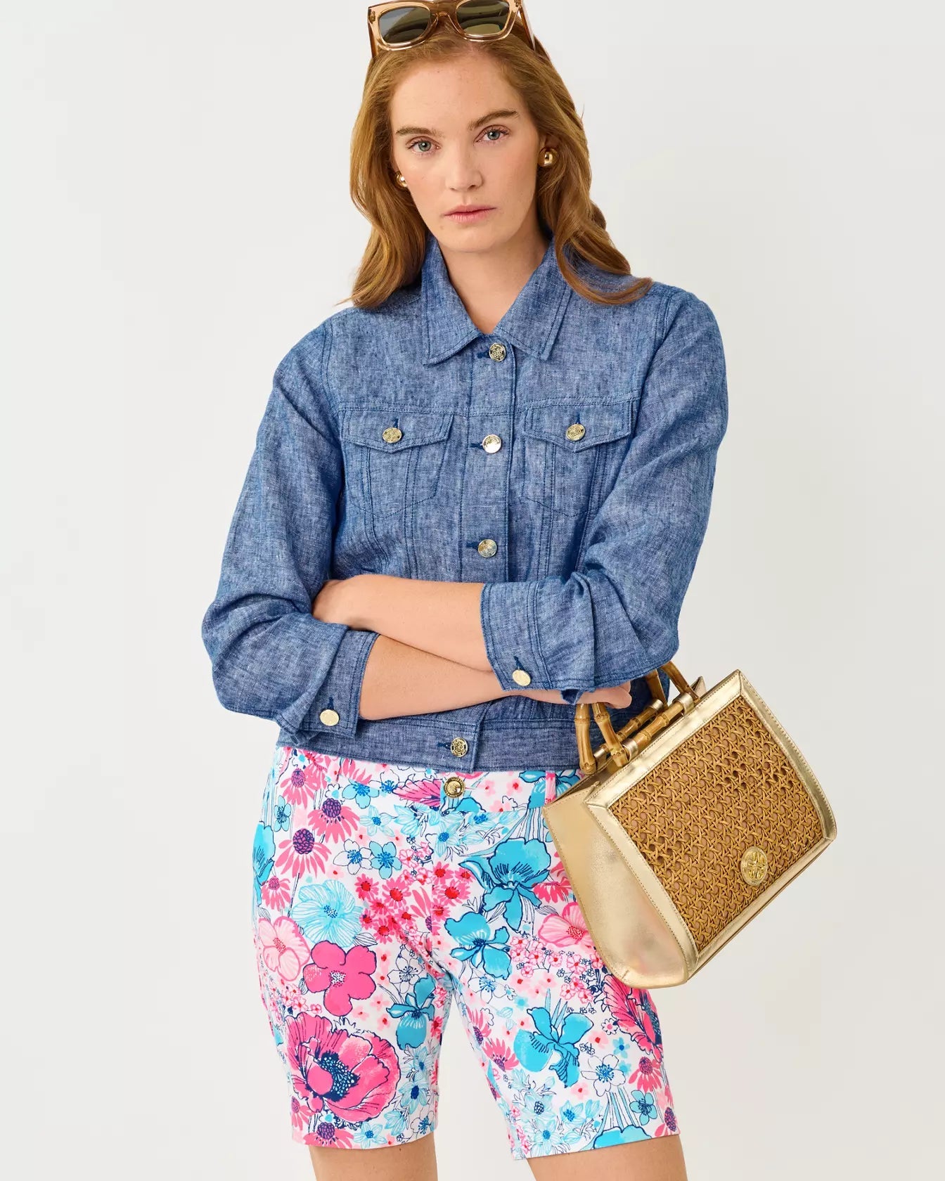 Seaspray Linen JacketWomen - OuterwearLILLY PULITZERThe Printed Peach Savannah