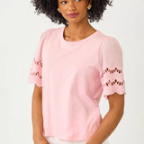 Sebene Eyelet Knit TopWomen - Tops - TeesLILLY PULITZERThe Printed Peach Savannah