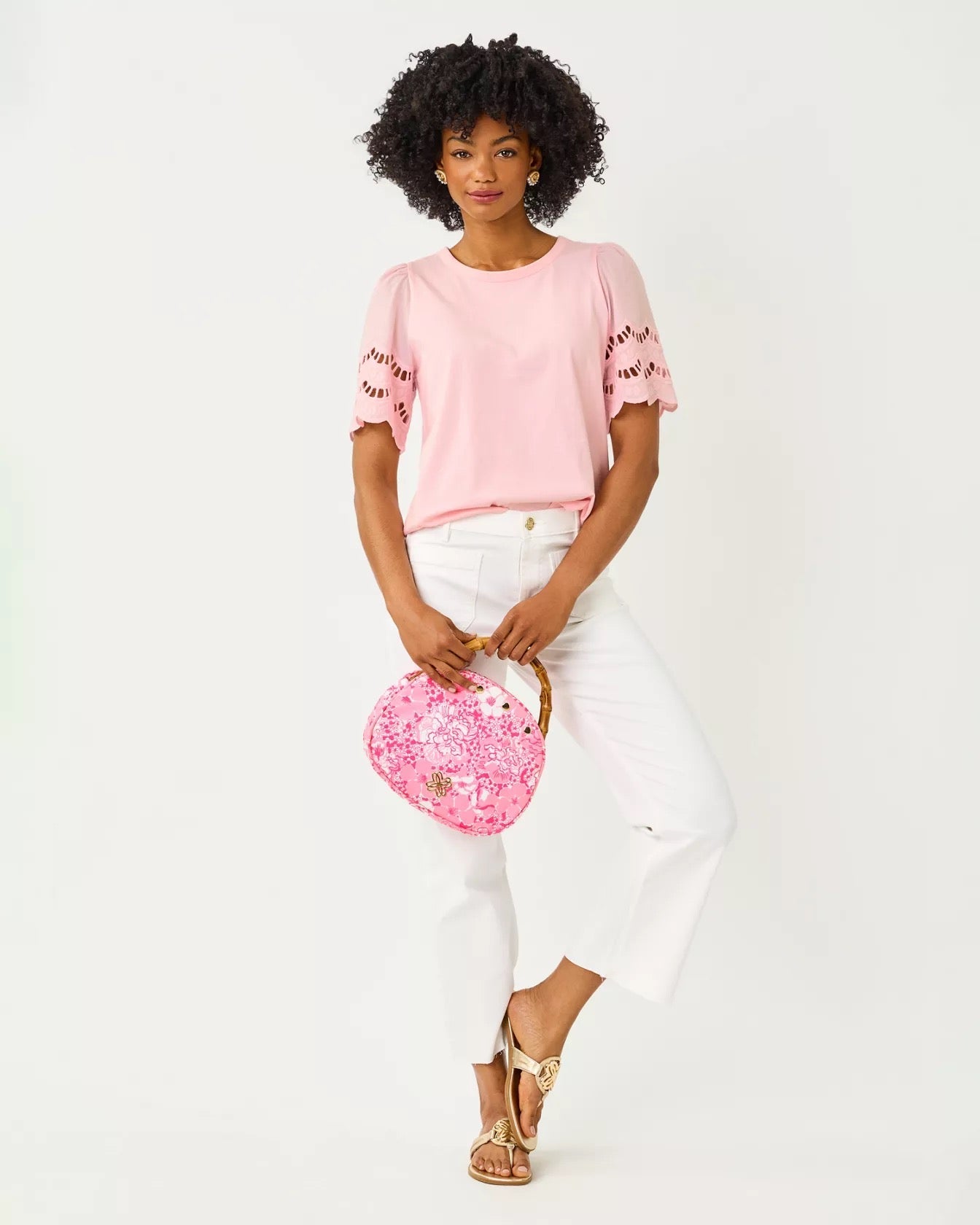 Sebene Eyelet Knit TopWomen - Tops - TeesLILLY PULITZERThe Printed Peach Savannah