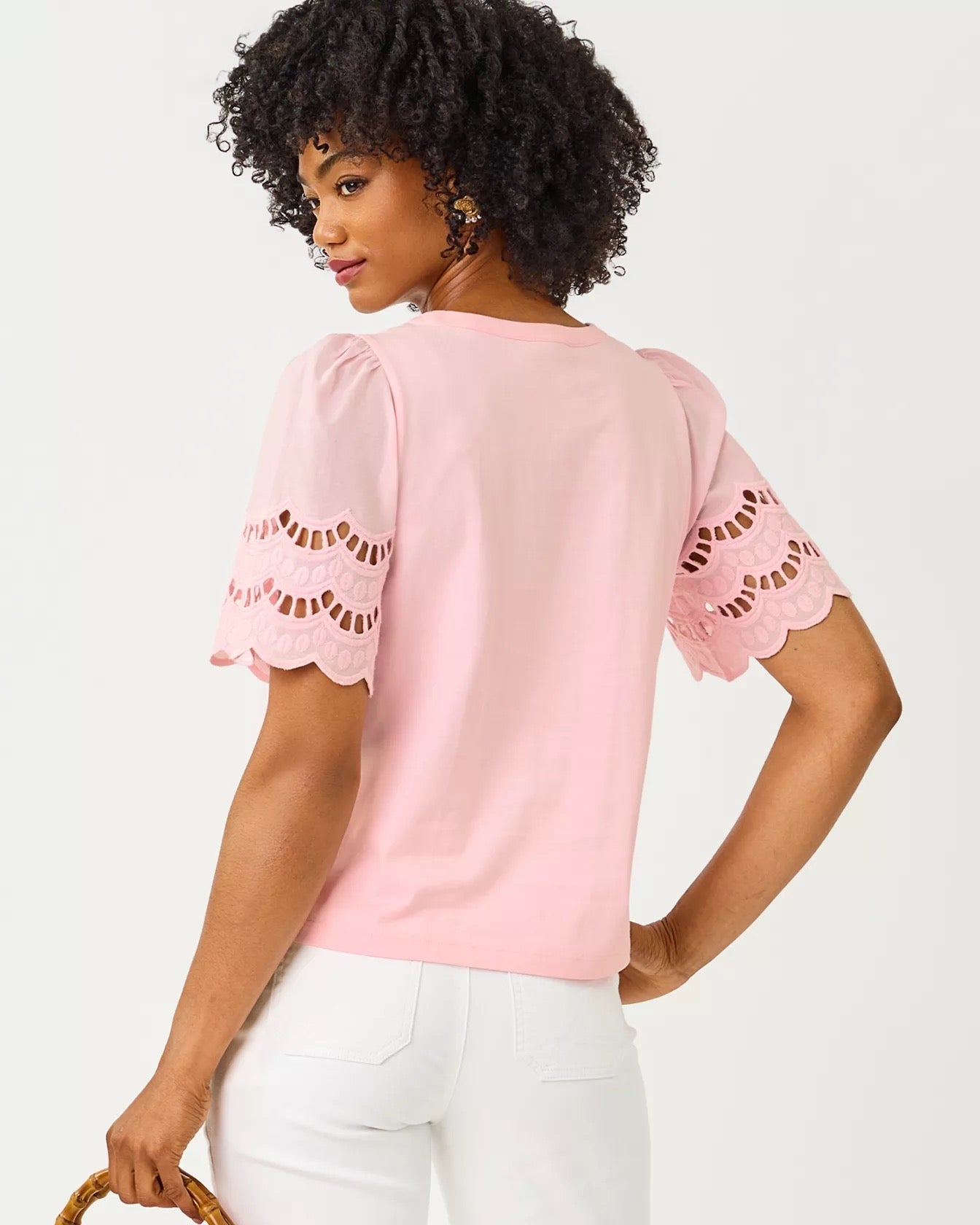 Sebene Eyelet Knit TopWomen - Tops - TeesLILLY PULITZERThe Printed Peach Savannah