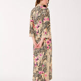 Shealyn 3/4 Sleeve Stretch Cotton Maxi CaftanWomen - Dresses - Fitted DressesLILLY PULITZERThe Printed Peach Savannah