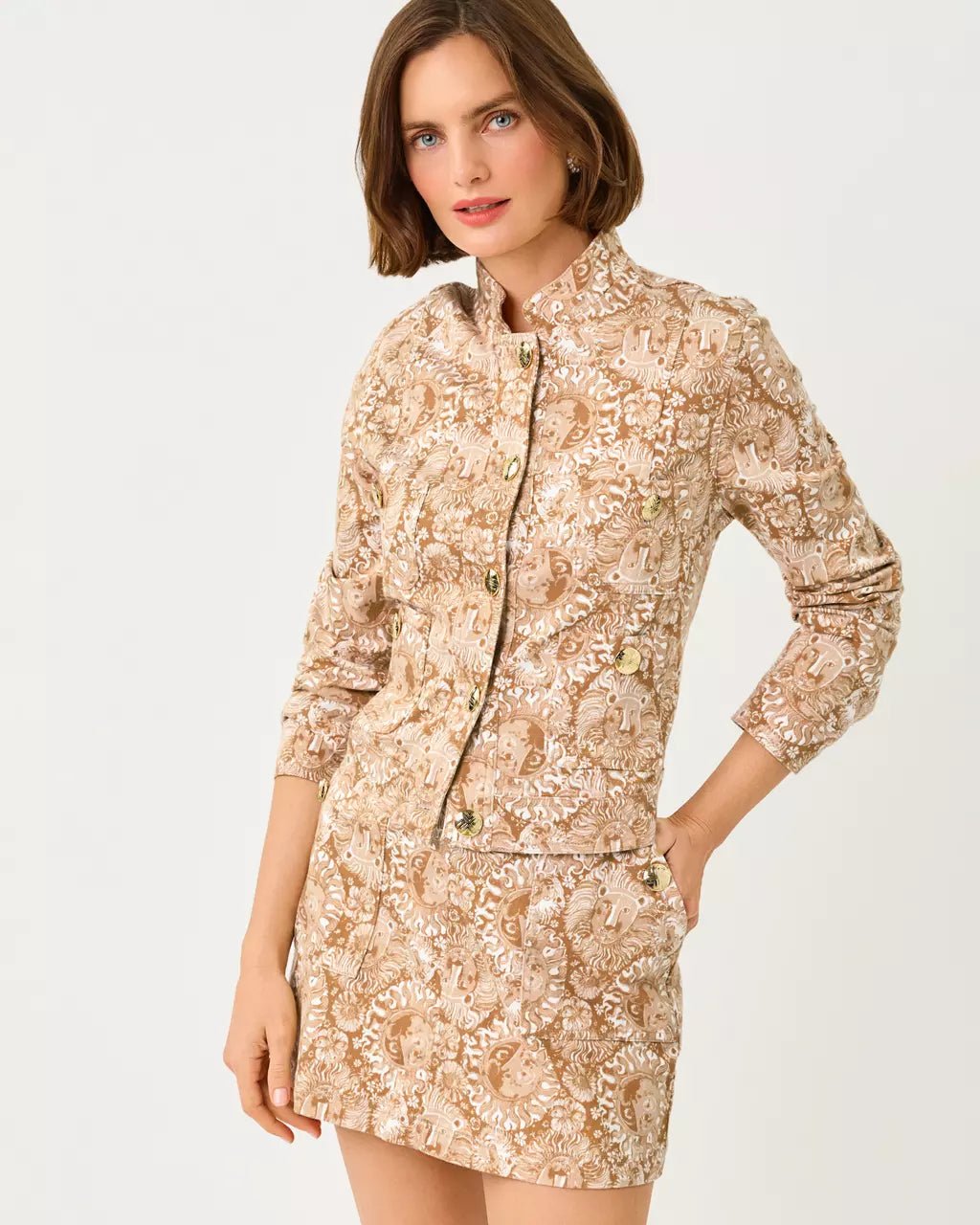 Shepa Denim JacketWomens - Tops - OuterwearLILLY PULITZERThe Printed Peach Savannah