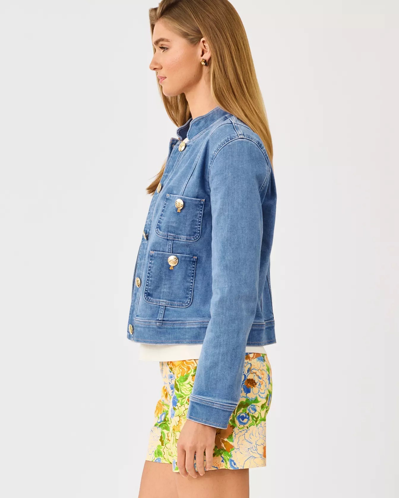 Shepa Denim JacketWomen - OuterwearLILLY PULITZERThe Printed Peach Savannah