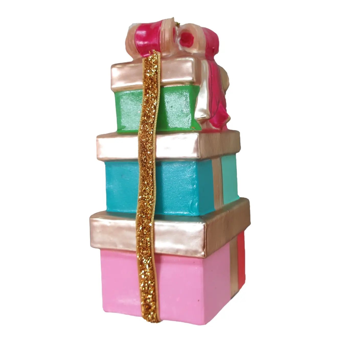 Stacked Gifts with Bows OrnamentChristmasThe Printed Peach Savannah
