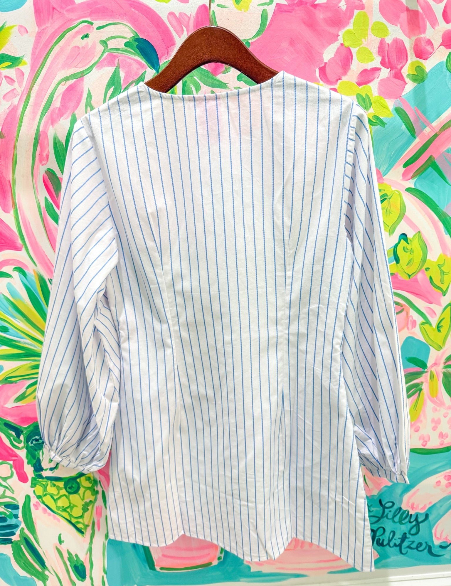 Striped Lemon Tree in Pot Button Up DressQueen of SparklesThe Printed Peach Savannah