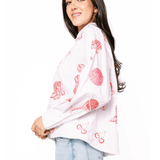 Striped Pink Disco Cowgirl Icon Collared TopWomen - Tops - Tunics & ShirtsQueen of SparklesThe Printed Peach Savannah