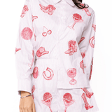Striped Pink Disco Cowgirl Icon ShortWomen - Bottoms - ShortsQueen of SparklesThe Printed Peach Savannah