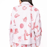 Striped Pink Disco Cowgirl Icon ShortWomen - Bottoms - ShortsQueen of SparklesThe Printed Peach Savannah