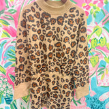 Tan, Brown & Black Leopard Mock Neck DressQueen of SparklesThe Printed Peach Savannah