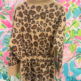Tan, Brown & Black Leopard Mock Neck DressQueen of SparklesThe Printed Peach Savannah