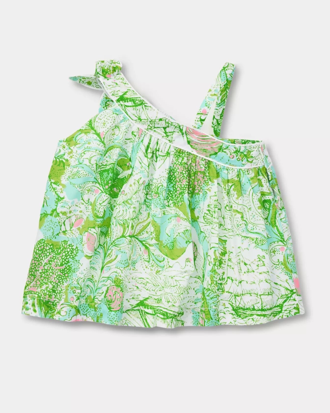 Tessa One Shoulder TopGirls - Tops & Bottom - TopsLILLY PULITZERThe Printed Peach Savannah