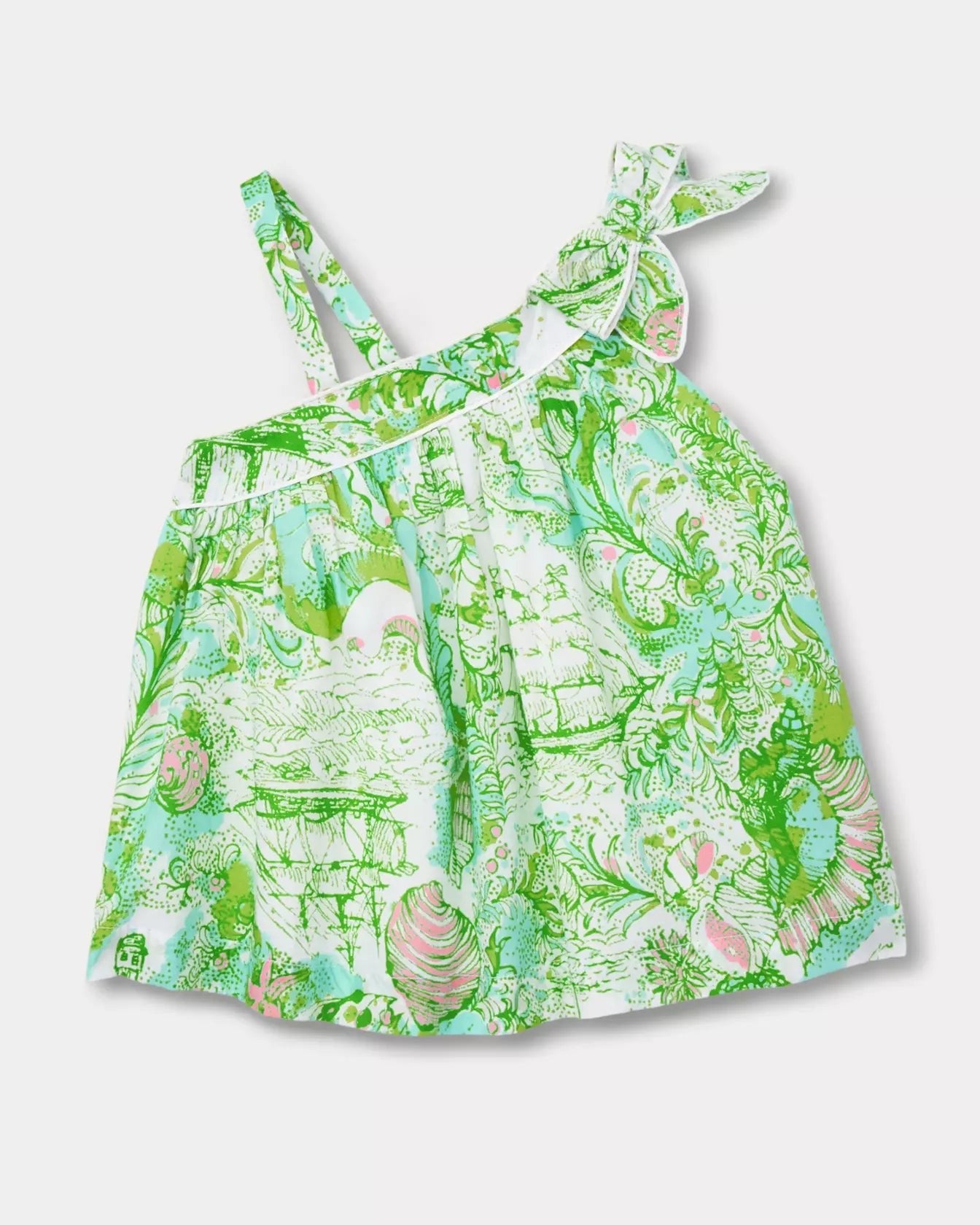 Tessa One Shoulder TopGirls - Tops & Bottom - TopsLILLY PULITZERThe Printed Peach Savannah