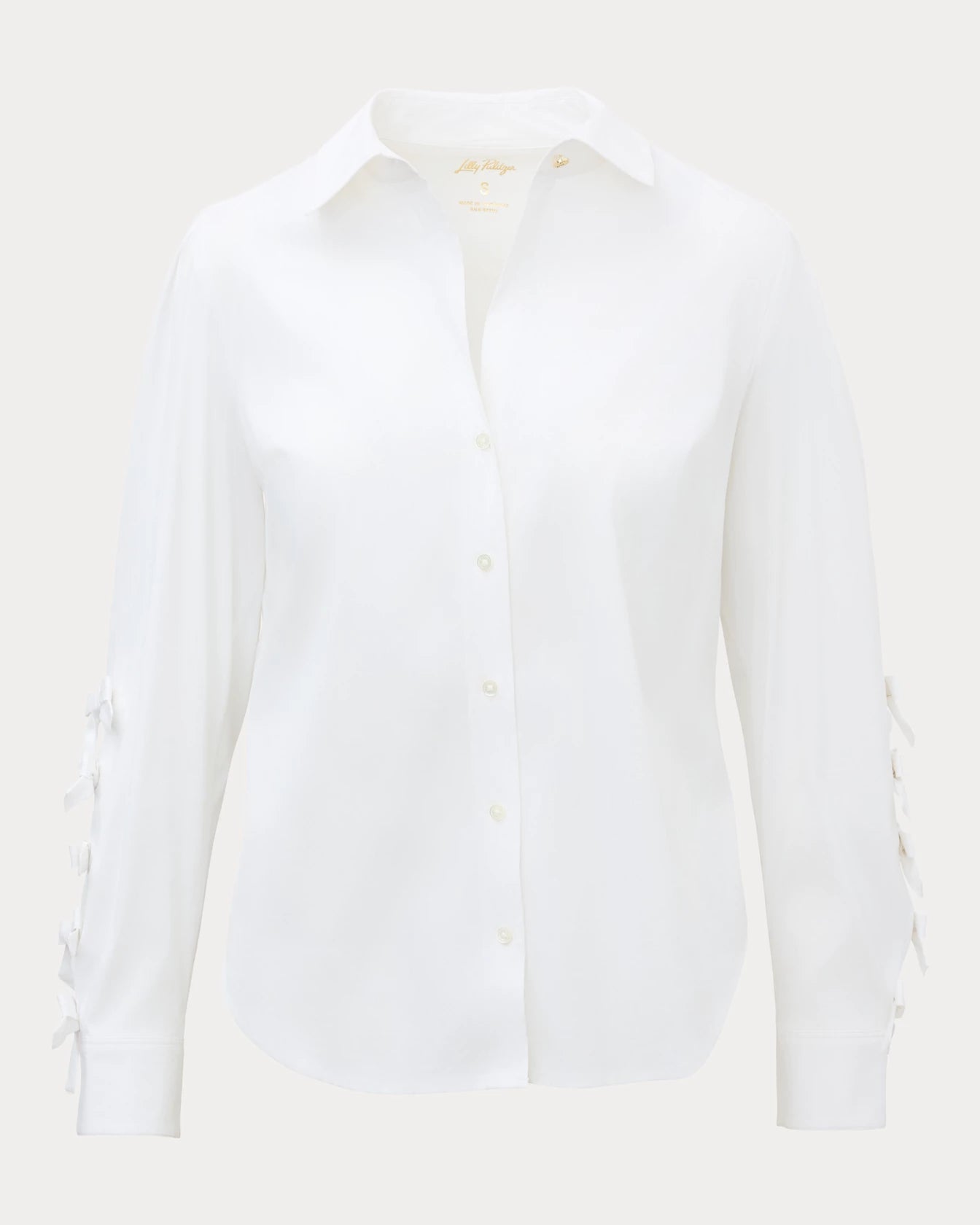 The Bow Lilly ShirtWomen - Tops - Tunics & ShirtsLILLY PULITZERThe Printed Peach Savannah