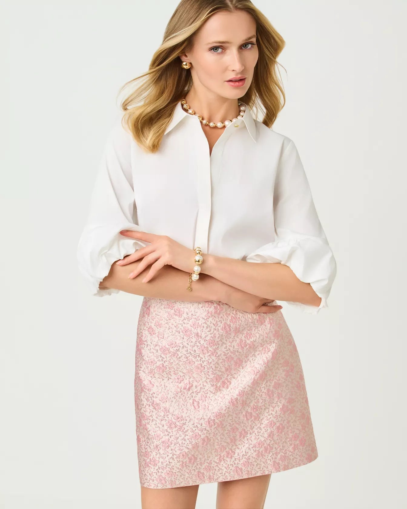 The Bubble Sleeve Lilly ShirtLILLY PULITZERThe Printed Peach Savannah