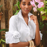 The Flower Lilly ShirtWomen - Tops - Tunics & ShirtsLILLY PULITZERThe Printed Peach Savannah