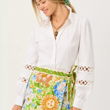 The Lace Inset Lilly ShirtLILLY PULITZERThe Printed Peach Savannah
