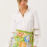 The Lace Inset Lilly ShirtLILLY PULITZERThe Printed Peach Savannah