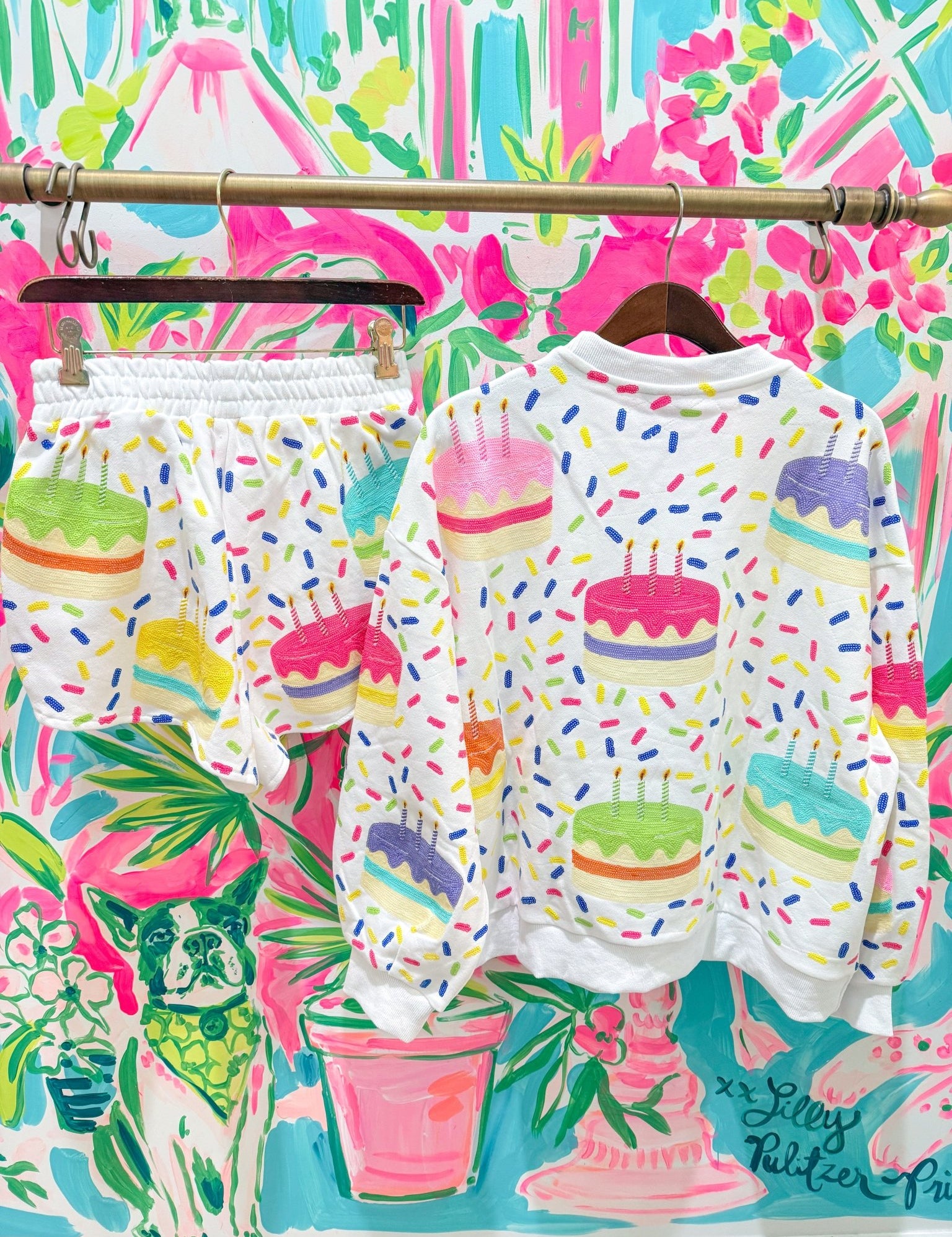 The Printed Peach x Queen of Sparkles Exclusive Birthday Cake ShortsQueen of SparklesThe Printed Peach Savannah