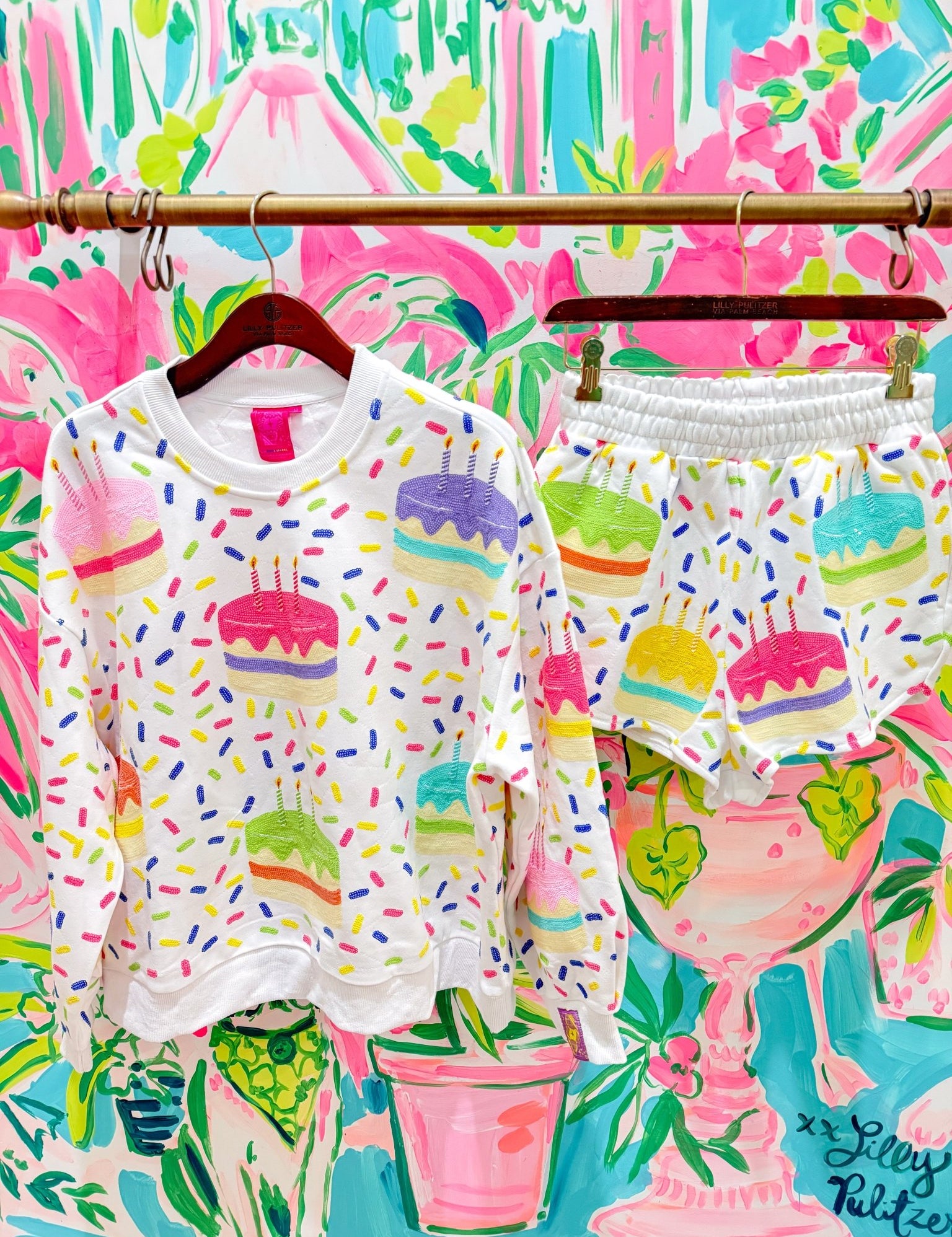 The Printed Peach x Queen of Sparkles Exclusive Birthday Cake ShortsQueen of SparklesThe Printed Peach Savannah