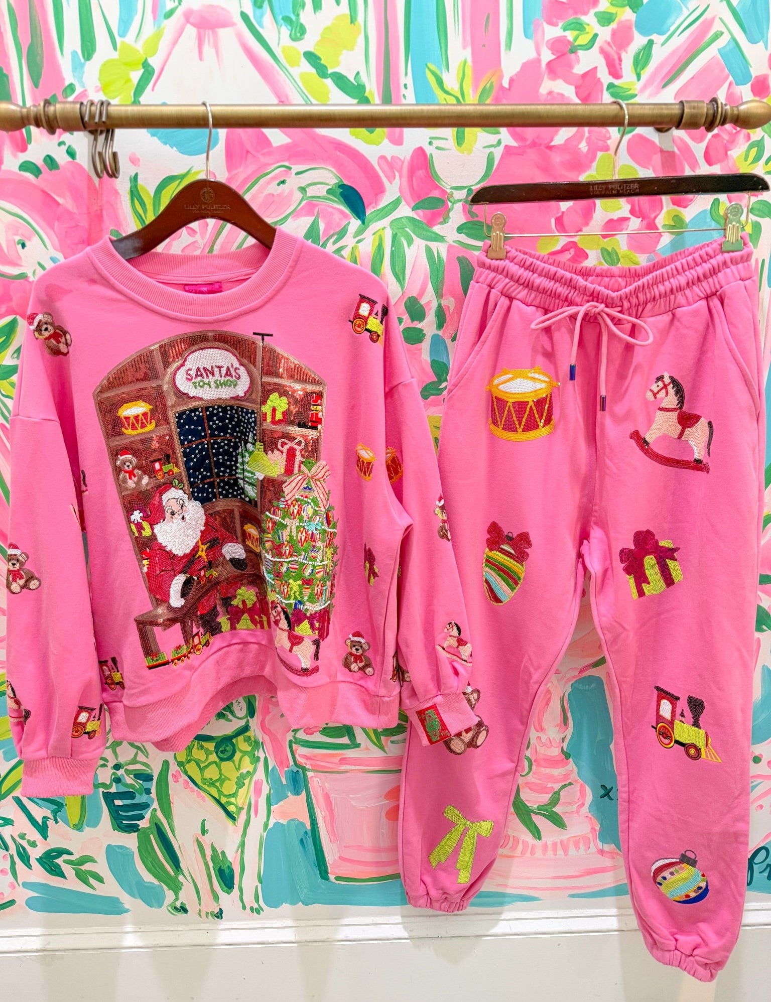 The Printed Peach x Queen of Sparkles Exclusive Santa's Workshop JoggersQueen of SparklesThe Printed Peach Savannah
