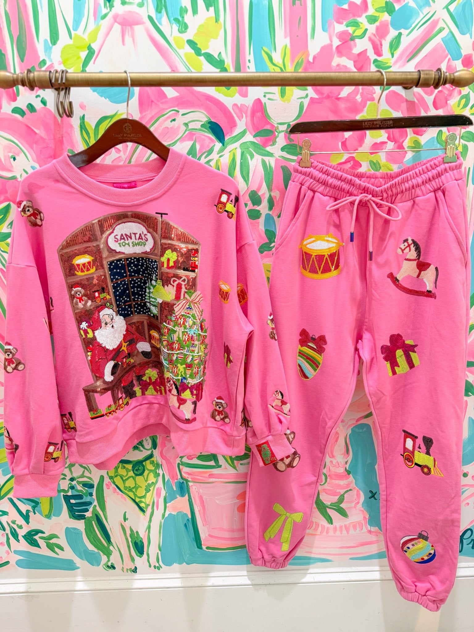 The Printed Peach x Queen of Sparkles Exclusive Santa's Workshop JoggersQueen of SparklesThe Printed Peach Savannah