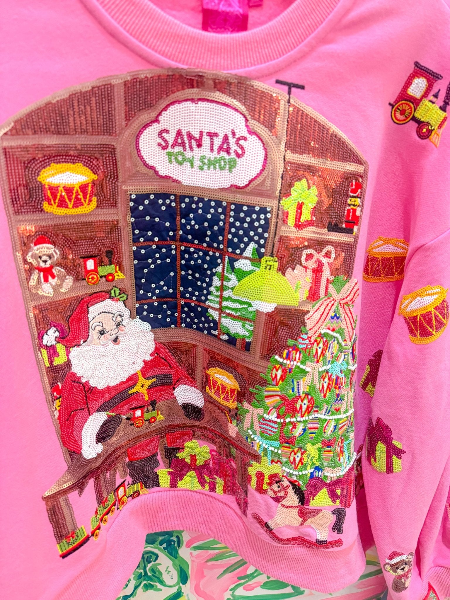 The Printed Peach x Queen of Sparkles Exclusive Santa's Workshop SweatshirtQueen of SparklesThe Printed Peach Savannah