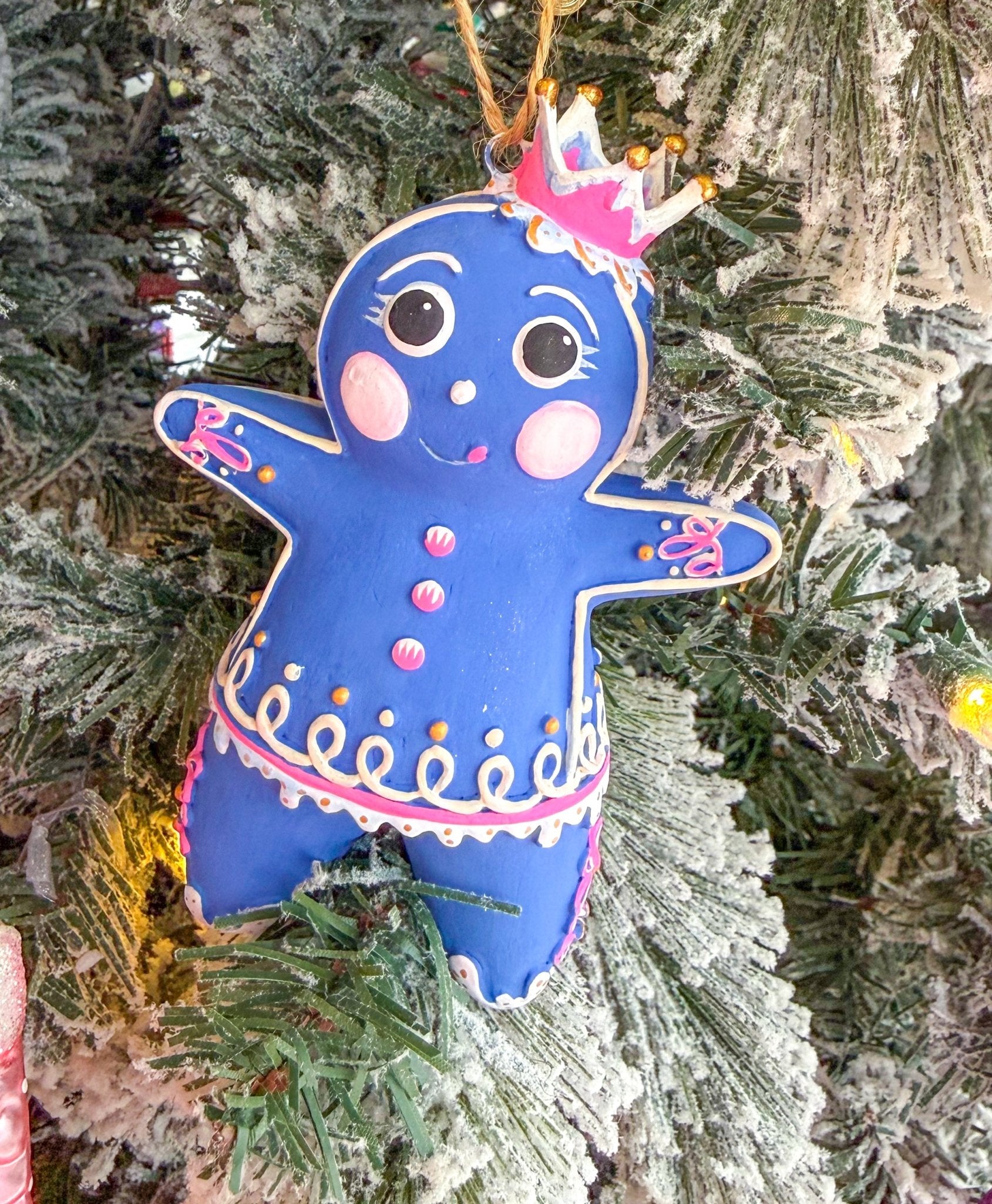 The Rainbow Gingers - Blue Dough OrnamentGlittervilleThe Printed Peach Savannah