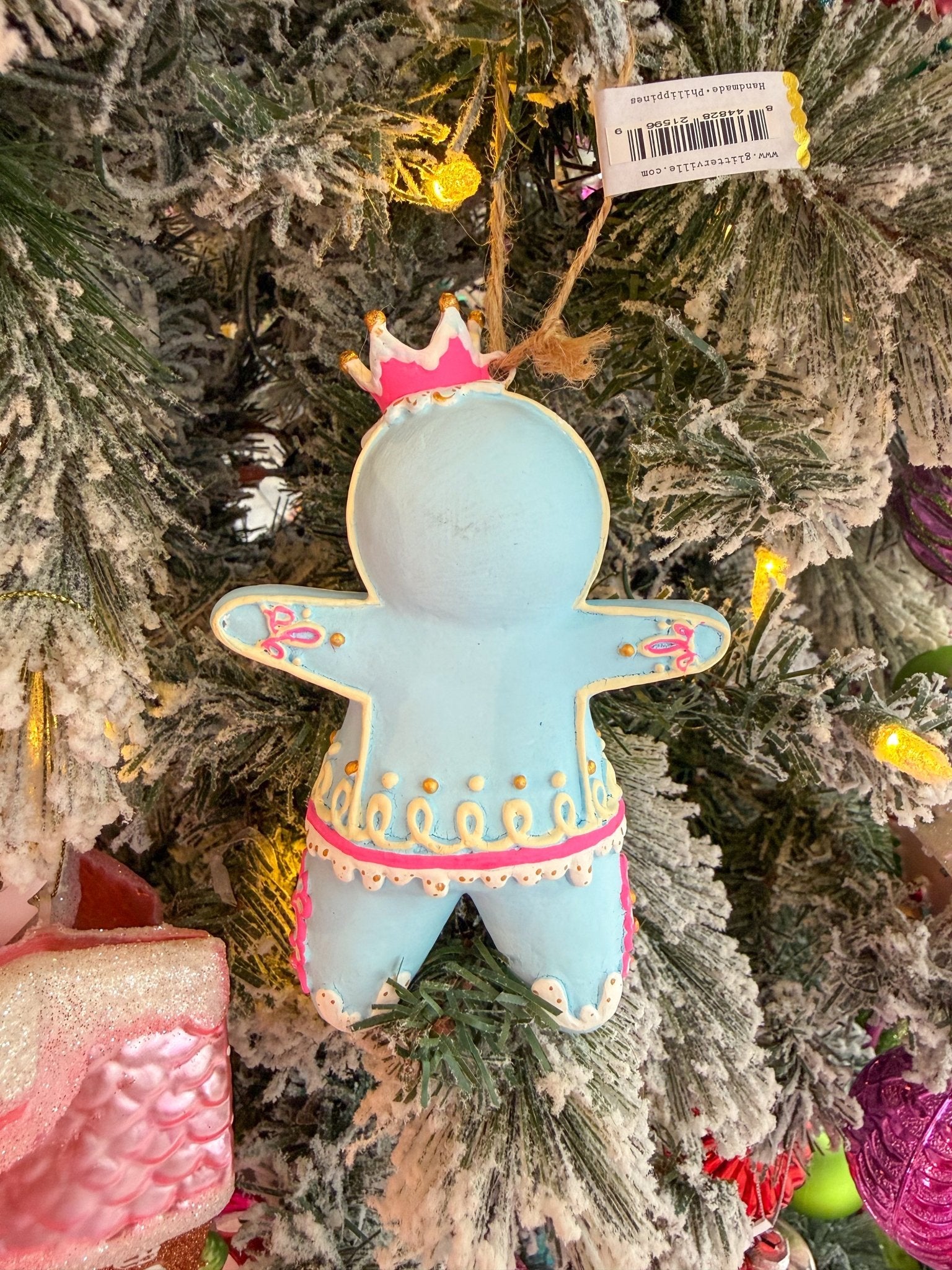 The Rainbow Gingers - Light Blue Dough OrnamentGlittervilleThe Printed Peach Savannah