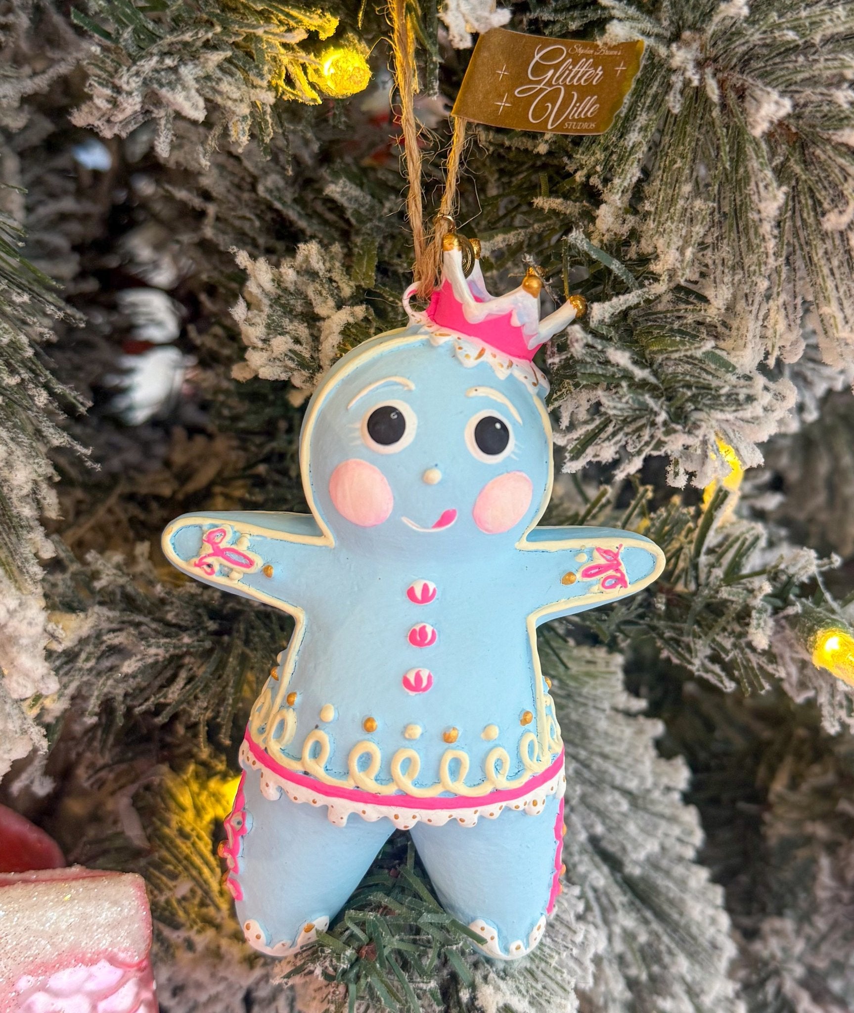 The Rainbow Gingers - Light Blue Dough OrnamentGlittervilleThe Printed Peach Savannah