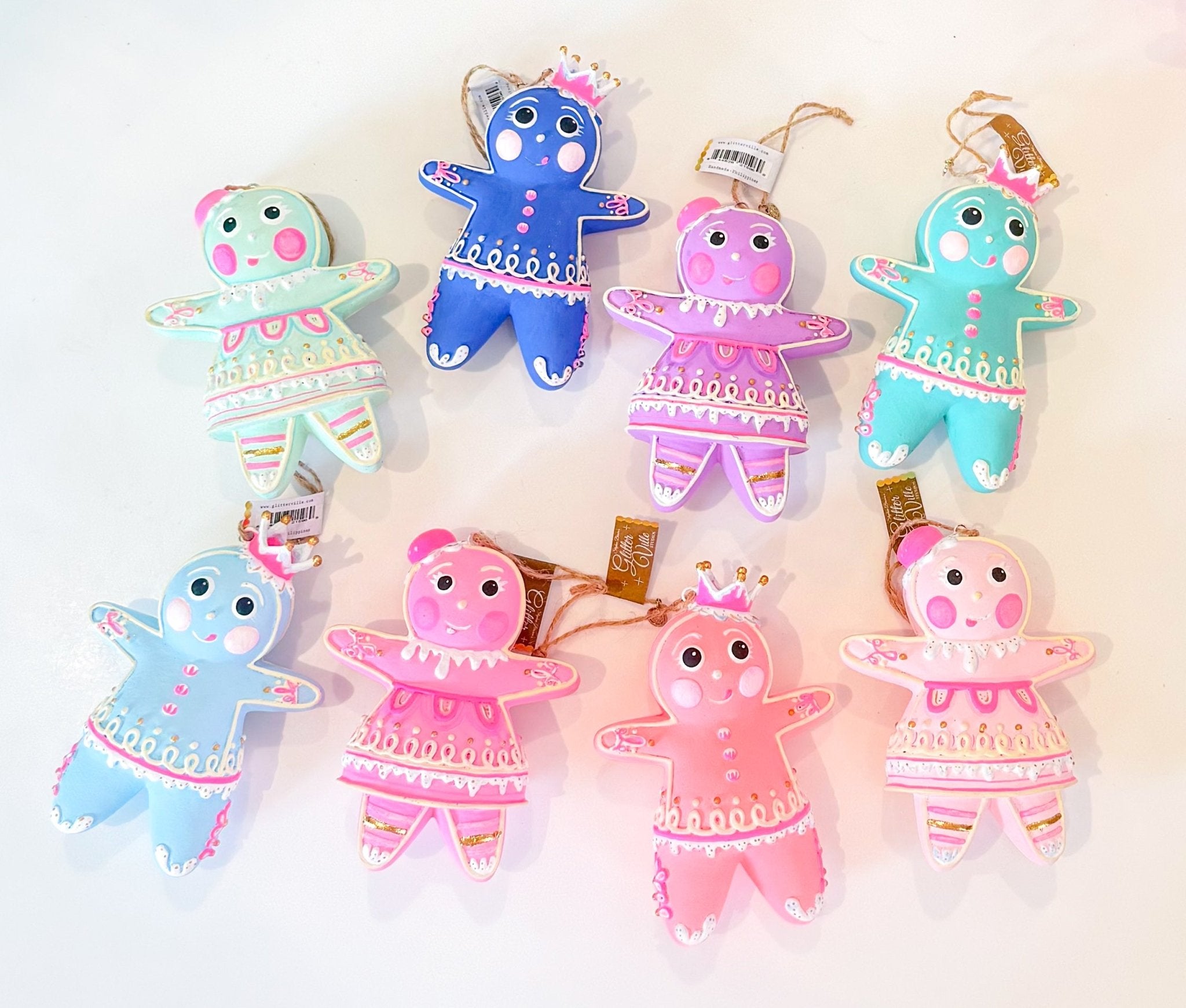The Rainbow Gingers - Light Pink Dippsy OrnamentGlittervilleThe Printed Peach Savannah