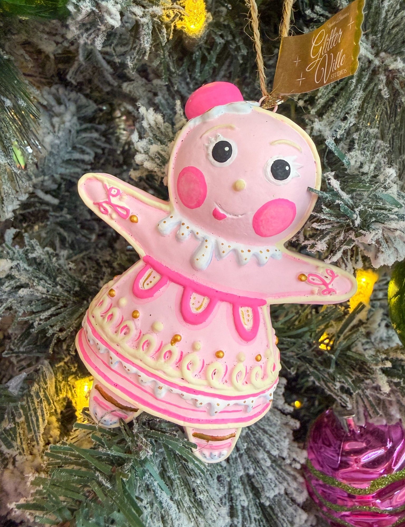 The Rainbow Gingers - Light Pink Dippsy OrnamentGlittervilleThe Printed Peach Savannah