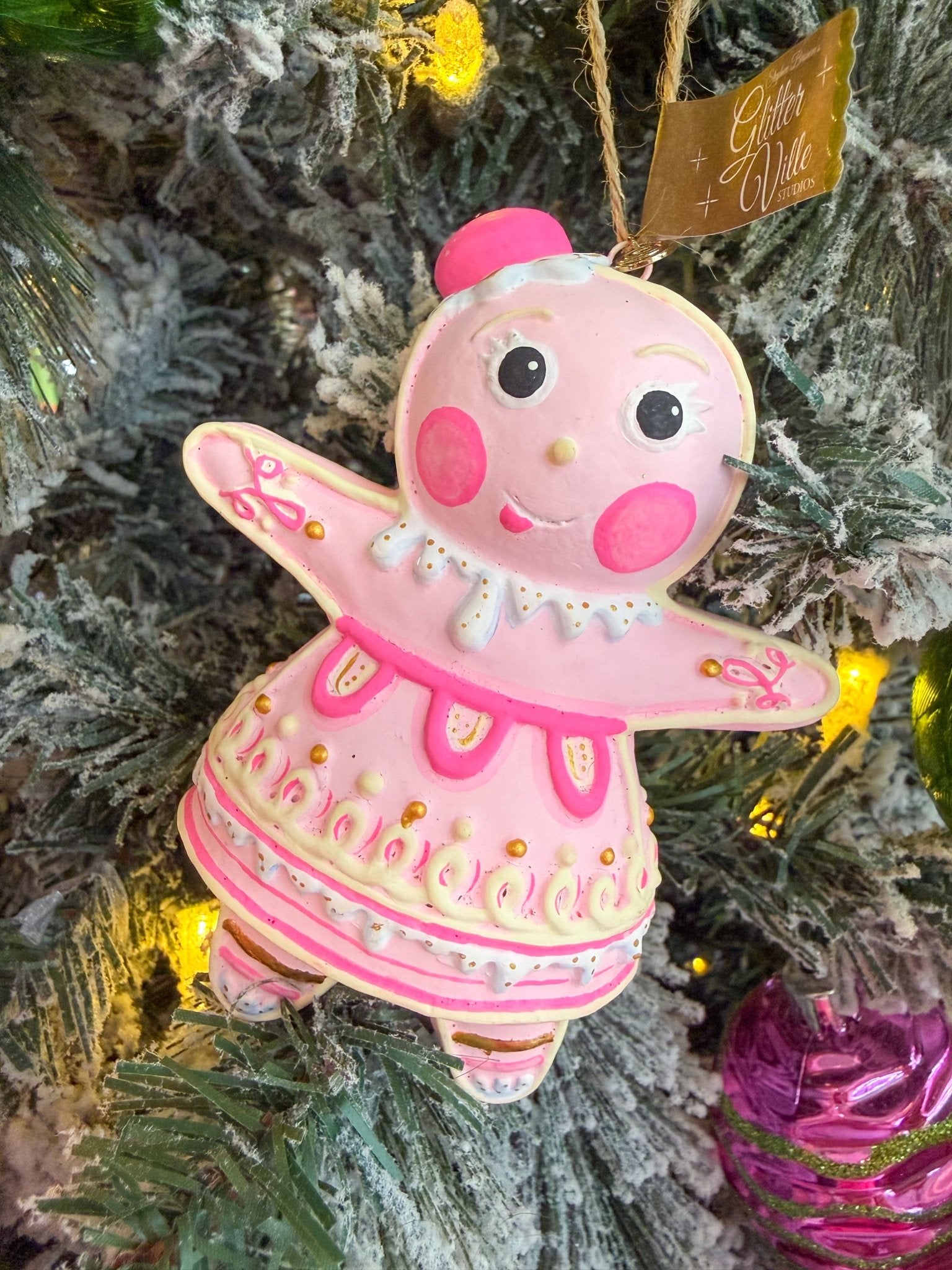 The Rainbow Gingers - Light Pink Dippsy OrnamentGlittervilleThe Printed Peach Savannah
