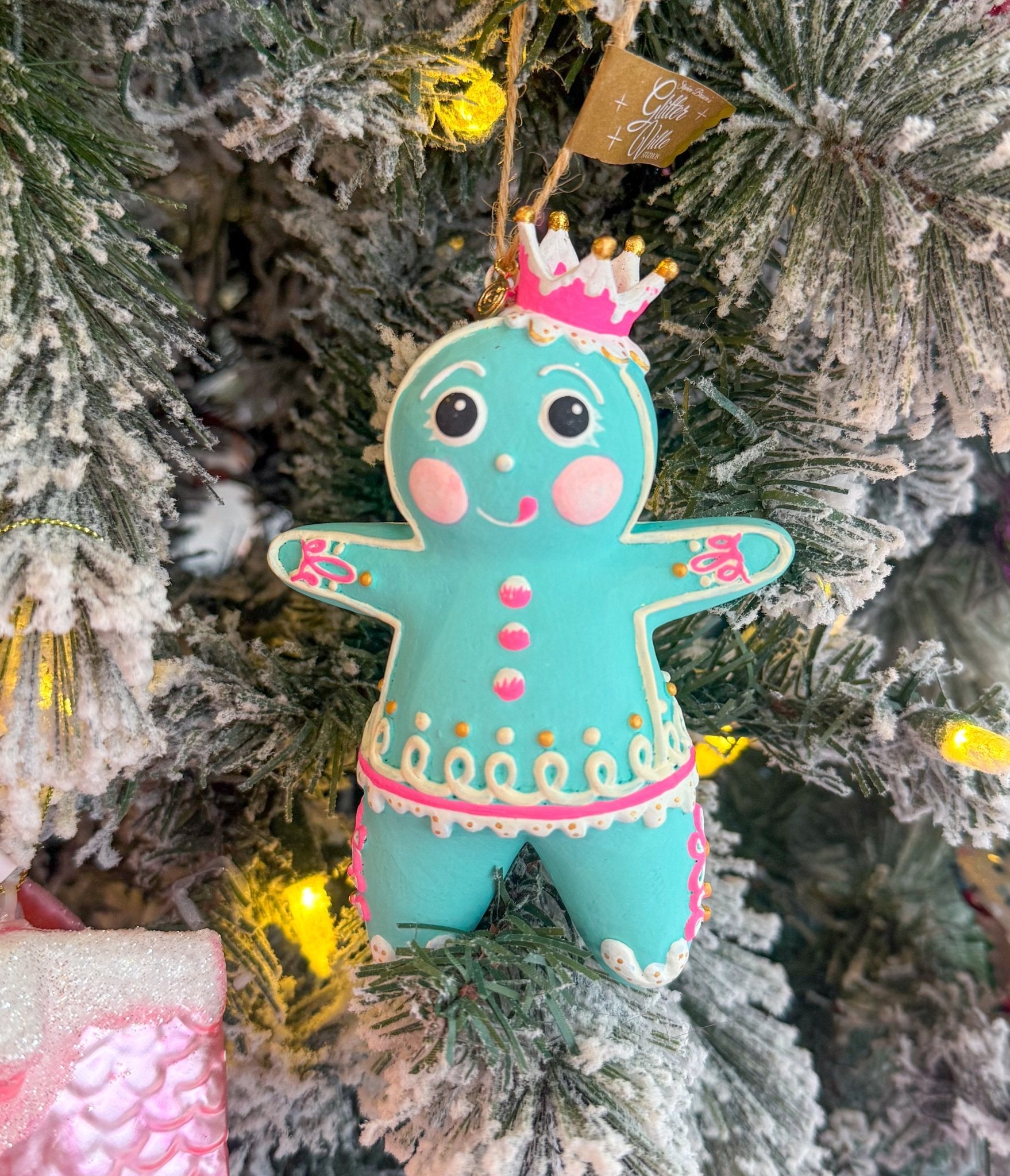 The Rainbow Gingers - Teal Dough OrnamentGlittervilleThe Printed Peach Savannah