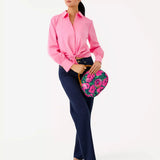 The Tie Lilly ShirtWomen - Tops - Tunics & ShirtsLILLY PULITZERThe Printed Peach Savannah