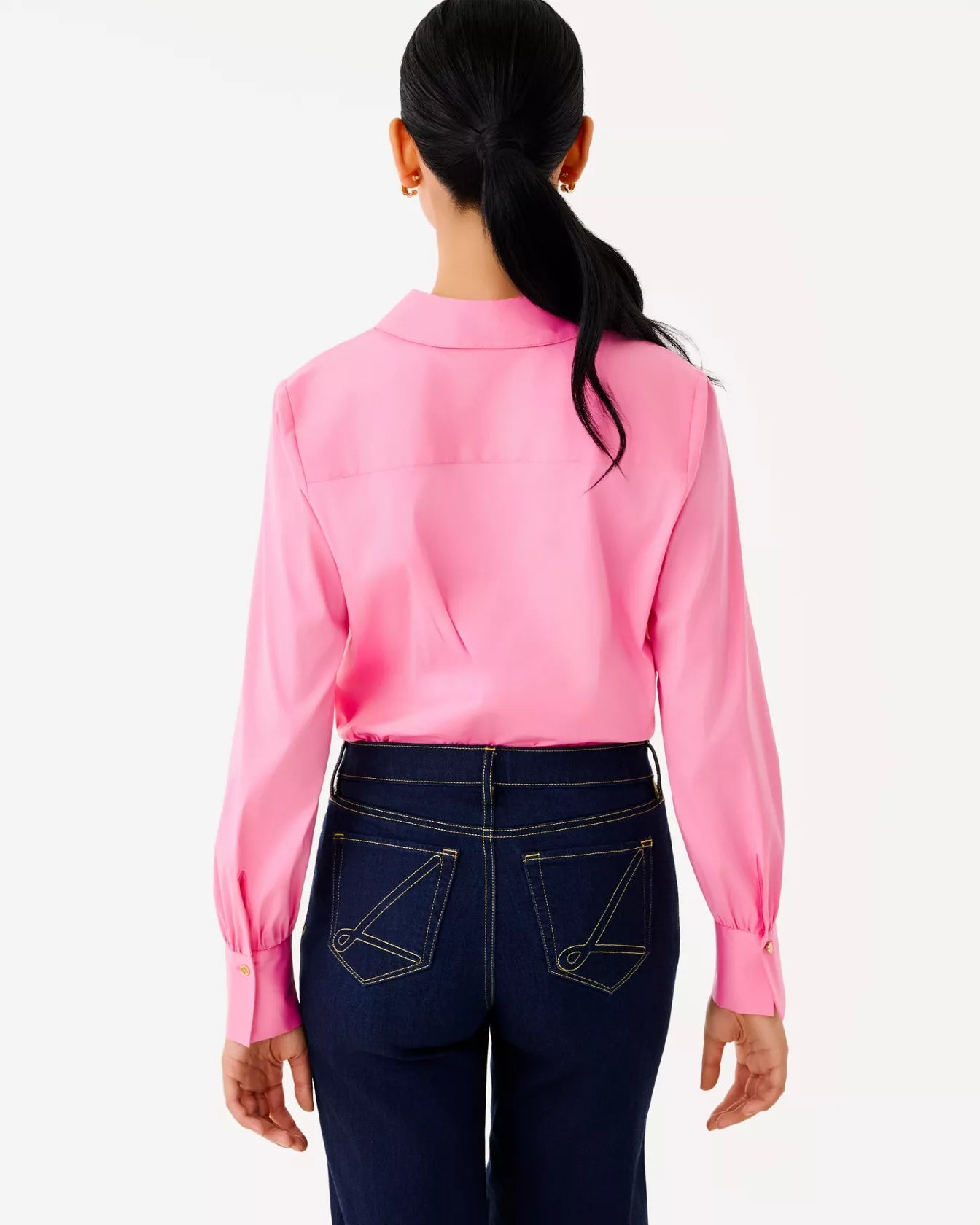 The Tie Lilly ShirtWomen - Tops - Tunics & ShirtsLILLY PULITZERThe Printed Peach Savannah