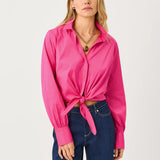 The Tie Lilly ShirtWomen - Tops - BlousesLILLY PULITZERThe Printed Peach Savannah