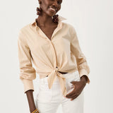 The Tie Lilly ShirtWomen - Tops - Tunics & ShirtsLILLY PULITZERThe Printed Peach Savannah
