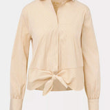 The Tie Lilly ShirtWomen - Tops - Tunics & ShirtsLILLY PULITZERThe Printed Peach Savannah