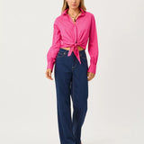 The Tie Lilly ShirtWomen - Tops - BlousesLILLY PULITZERThe Printed Peach Savannah