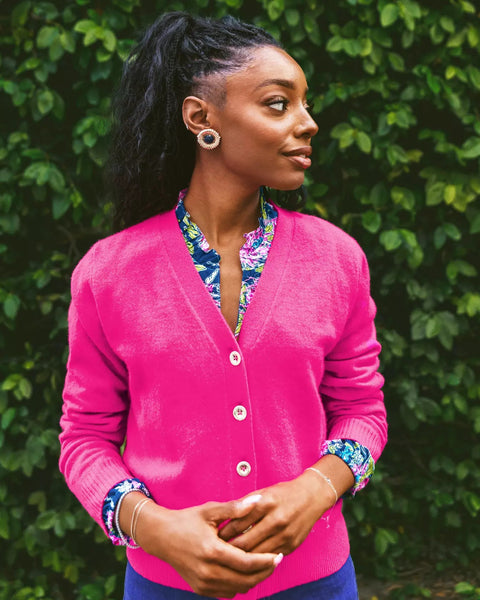 Tippery Cashmere CardiganWomens - Sweaters & Cardigans - Cardigans & VestsLILLY PULITZERThe Printed Peach Savannah
